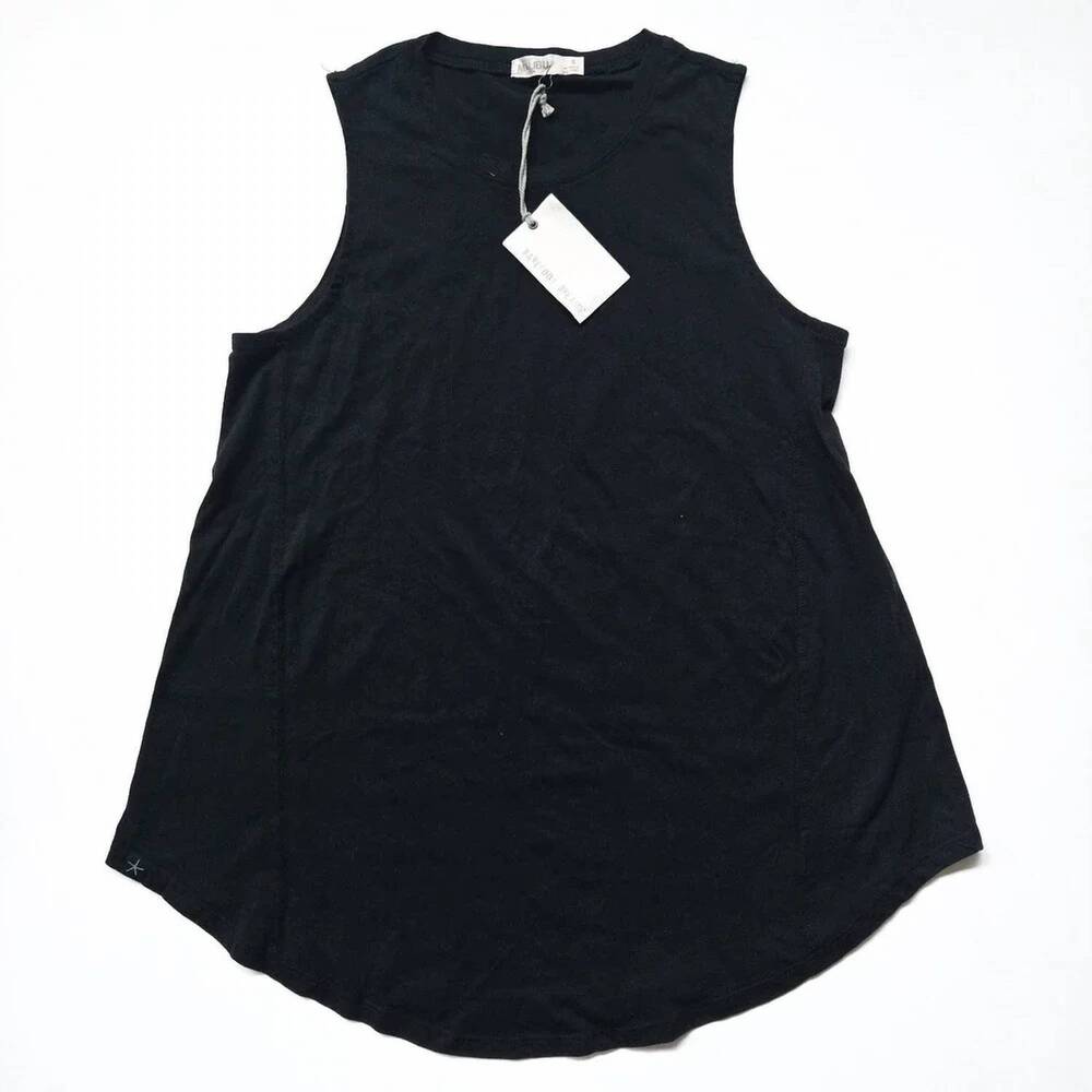 NEW BAREFOOT DREAMS women's mc pima cotton a-line tank in black